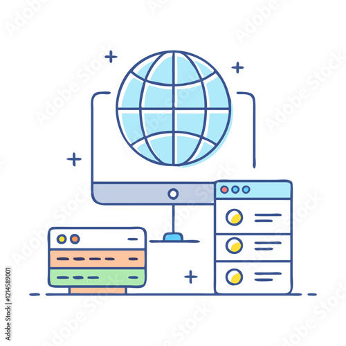 proxy server icon, proxy server vector illustration-simple illustration of proxy server, perfect for proxy server logos and icons