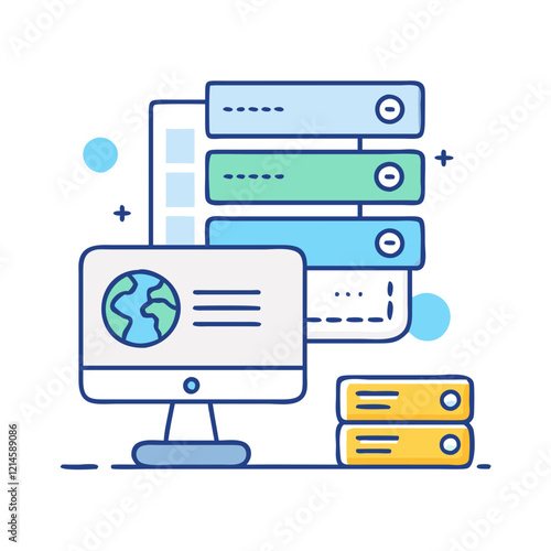 proxy server icon, proxy server vector illustration-simple illustration of proxy server, perfect for proxy server logos and icons
