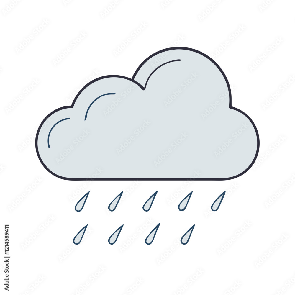 rain cloud icon, rain cloud vector illustration-simple illustration of rain cloud, perfect for rain cloud logos and icons