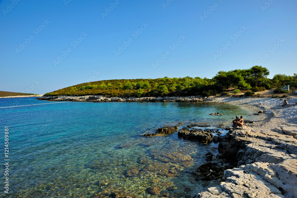 Obraz premium Croazia - Isola di Vis: spiaggia di Teplus