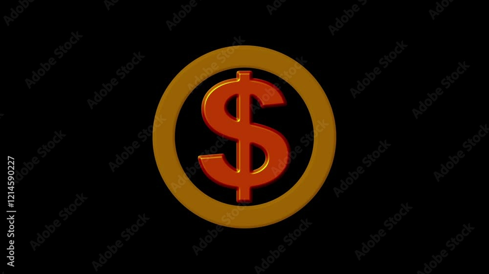Dollar sign icon line animation American dollar USD icon animation on deep background Dollar sign icon line animation American dollar USD icon animation on deep background