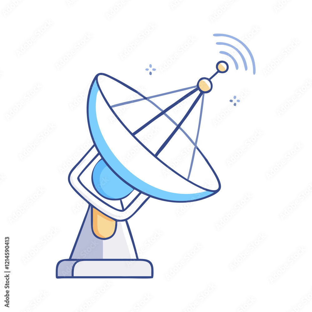 satellite dish icon, satellite dish vector illustration-simple illustration of satellite dish, perfect for satellite dish logos and icons