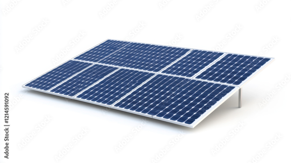 A solar panel with multiple photovoltaic cells, designed to convert sunlight into electricity, showcasing a modern approach to renewable energy. A solar panel with multiple photovoltaic cells, designed to convert sunlight into electricity, showcasing a modern approach to renewable energy.