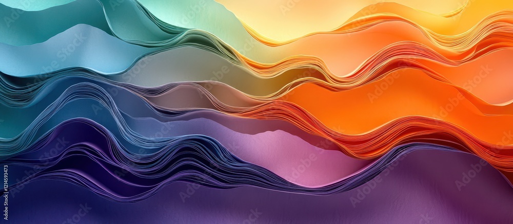 ** Vibrant Abstract Waves of Colorful Paper Layers Creating a Dynamic and Artistic Background for Creative Design Projects..** ** Vibrant Abstract Waves of Colorful Paper Layers Creating a Dynamic and Artistic Background for Creative Design Projects..**