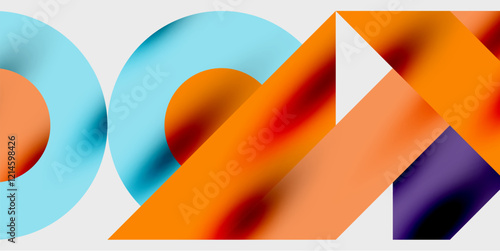 Vibrant abstract background circles with smooth gradients, creating a dynamic and modern design. Ideal for creative, tech, or contemporary-themed projects