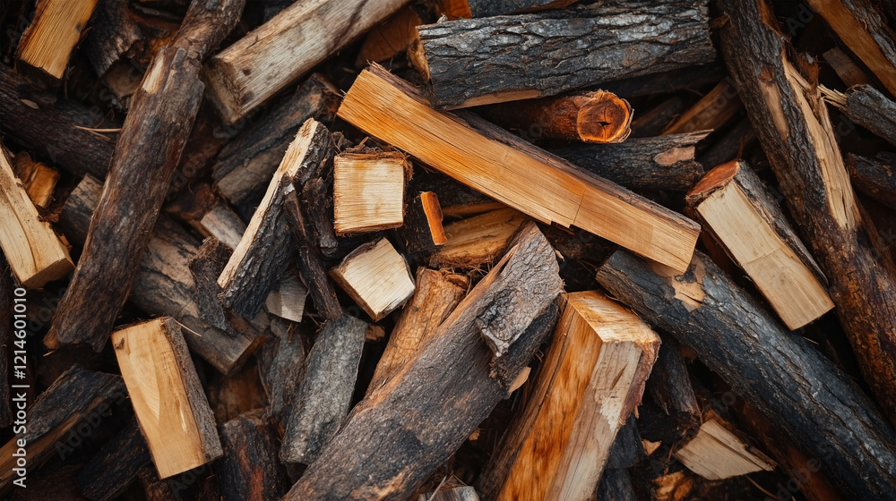 A pile of wood with some of it being burnt A pile of wood with some of it being burnt