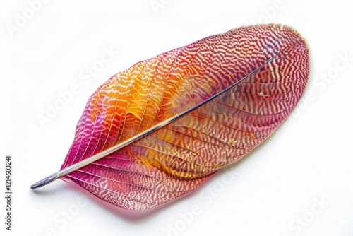 Vibrant Feather Close-Up – High-Quality Stock Image for Nature and Art Projects photo