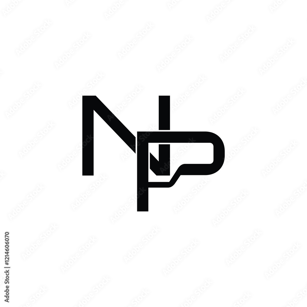 NP monogram logo design letter text name symbol monochrome logotype alphabet character simple logo NP monogram logo design letter text name symbol monochrome logotype alphabet character simple logo