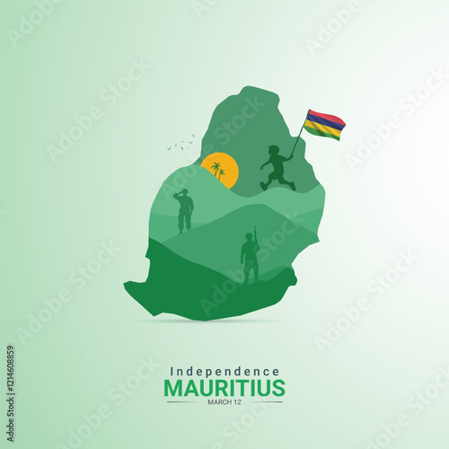 Mauritius Independence Day. Mauritius Day creative Design for social media post