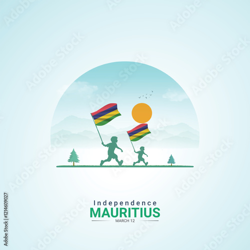 Mauritius Independence Day. Mauritius Day creative Design for social media post