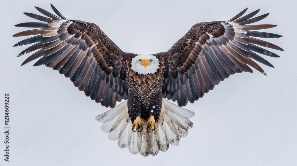 Fototapeta premium Eagle in Flight - Majestic Bird Soaring Through the Sky