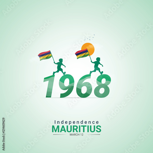 Mauritius Independence Day. Mauritius Day creative Design for social media post