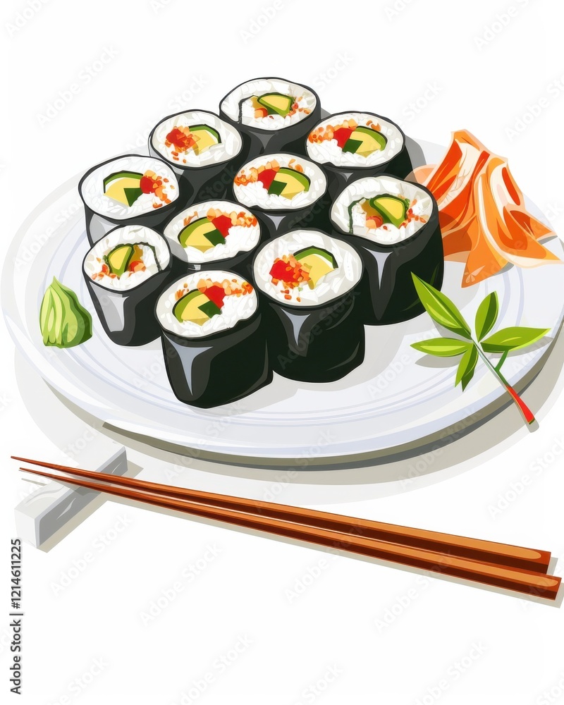 Delicious Sushi Rolls - Fresh and Flavorful Japanese Cuisine Delicious Sushi Rolls - Fresh and Flavorful Japanese Cuisine