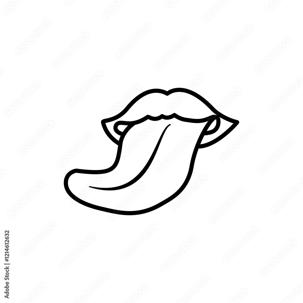 mouth and tongue icon. simple flat style, illustration, logo sign symbol pictogram template, for ui or ux isolated on white for mobile app, editable mouth and tongue icon. simple flat style, illustration, logo sign symbol pictogram template, for ui or ux isolated on white for mobile app, editable