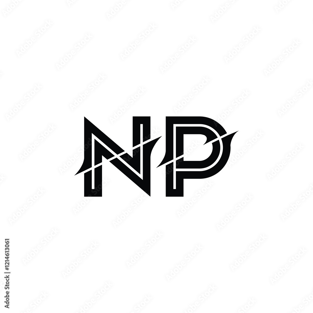 NP monogram logo design letter text name symbol monochrome logotype alphabet character simple logo NP monogram logo design letter text name symbol monochrome logotype alphabet character simple logo