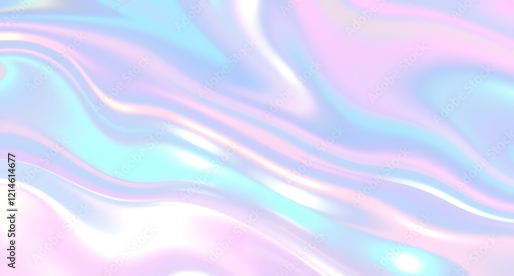 Dreamy Holographic Background with Shimmering Waves Dreamy Holographic Background with Shimmering Waves