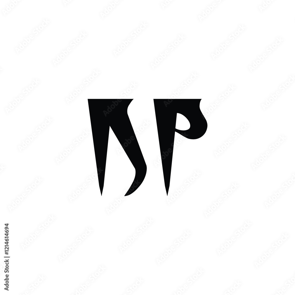 NP monogram logo design letter text name symbol monochrome logotype alphabet character simple logo NP monogram logo design letter text name symbol monochrome logotype alphabet character simple logo