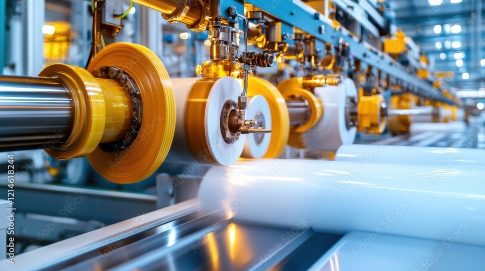Fototapeta premium Modern Industrial Factory with Automated Machinery and Equipment for Manufacturing and Production