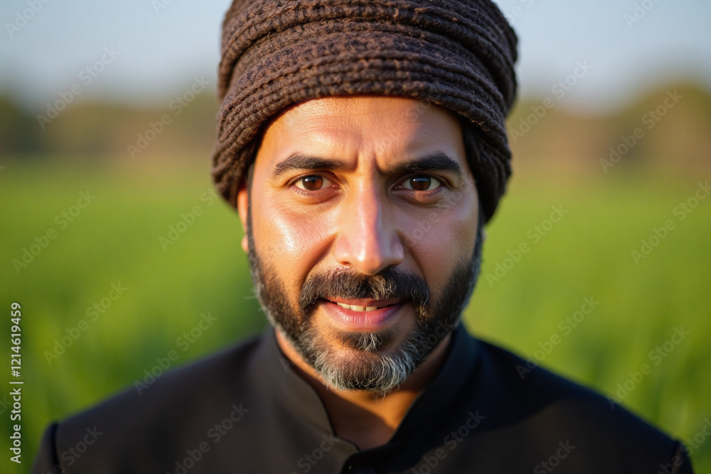 Fototapeta premium Portrait of a Traditional Pakistani Pathan Man
