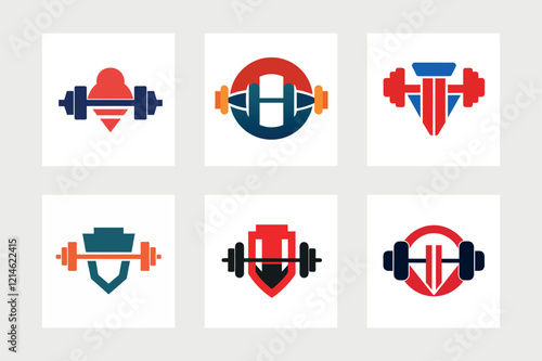  Gym logo design vector illustration.