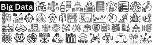 Big Data Line Icons Pack