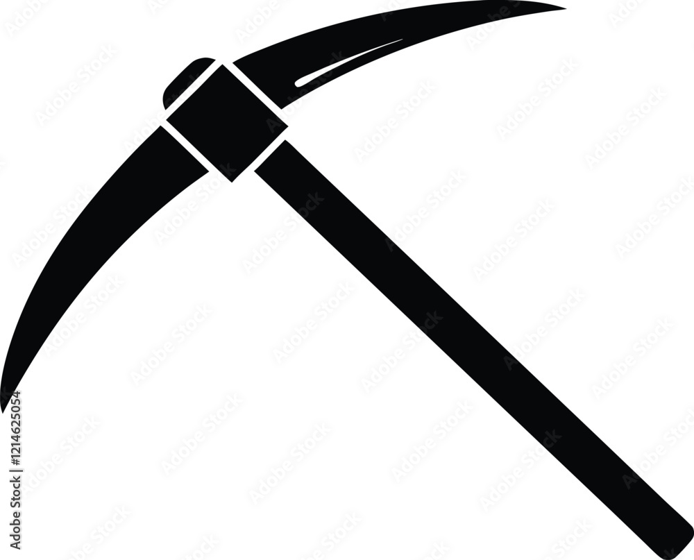 Pickaxe silhouette,Pickaxe black vector icon Pickaxe silhouette,Pickaxe black vector icon