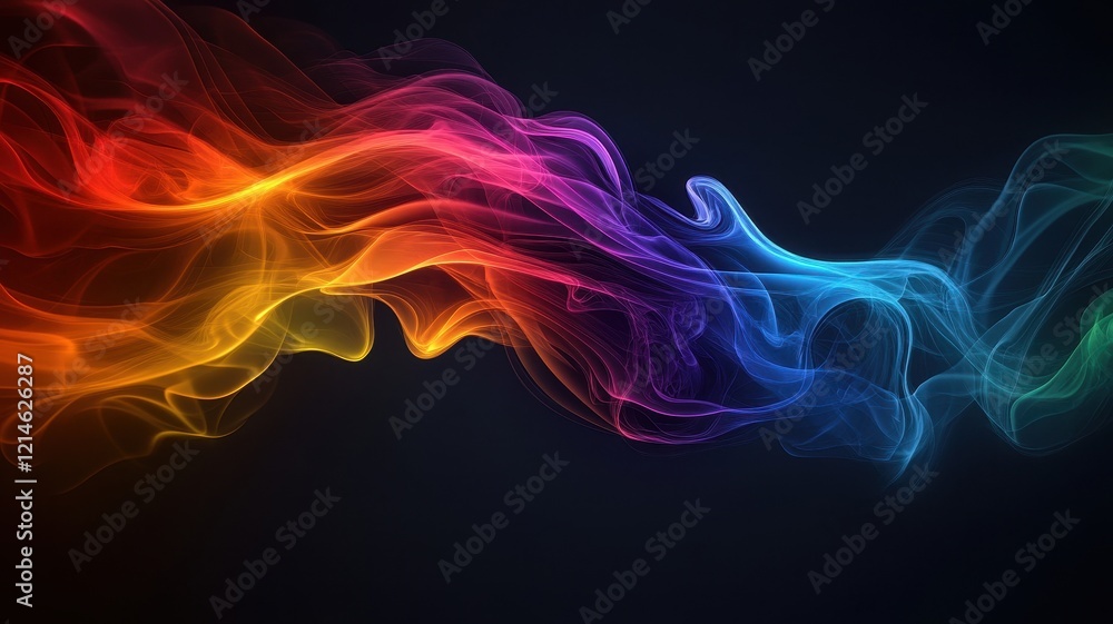 Swirling rainbow animal fantasy landscape digital art vivid colors abstract view creative concept Swirling rainbow animal fantasy landscape digital art vivid colors abstract view creative concept