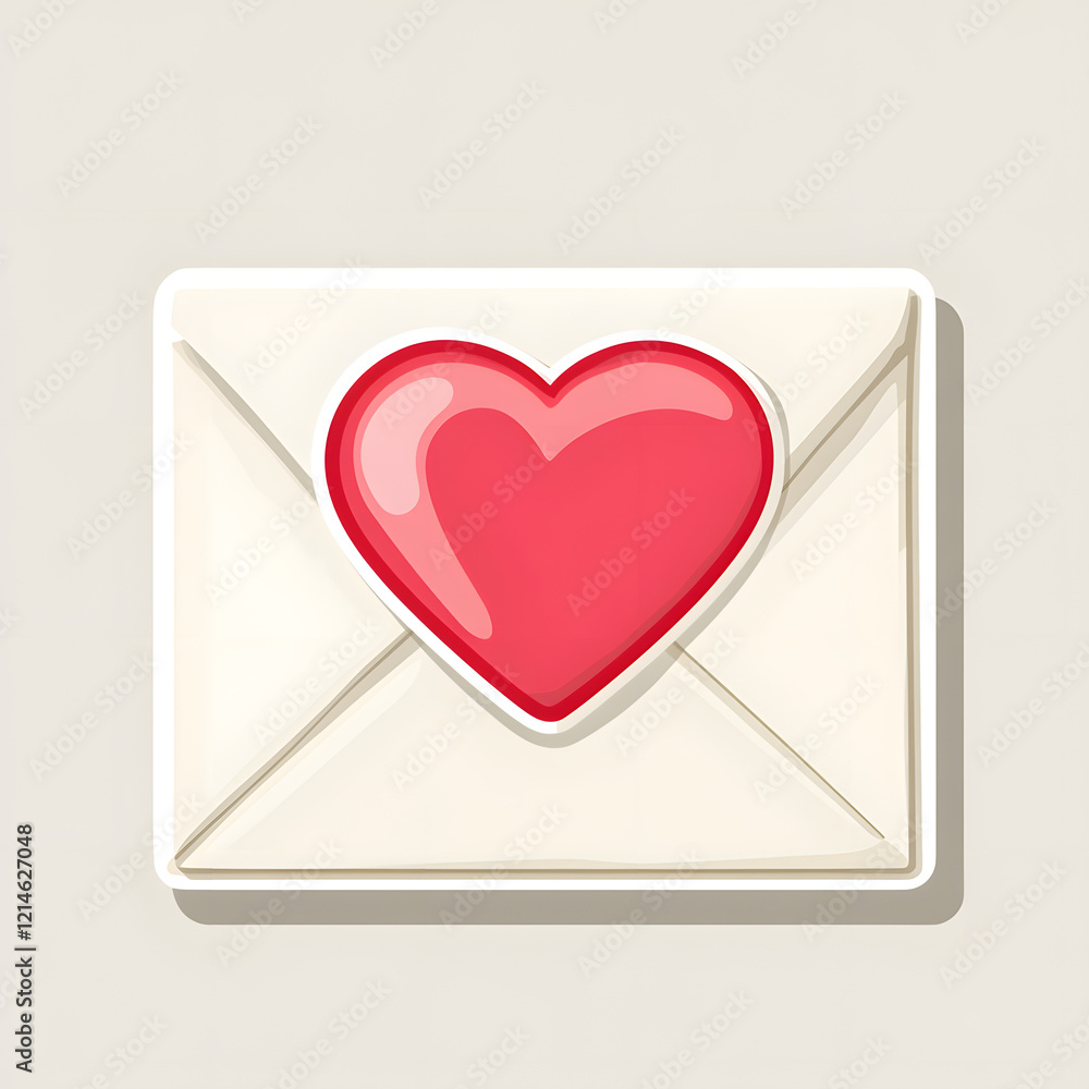 Sweet and playful love letter perfect for Valentine's Day stickers Sweet and playful love letter perfect for Valentine's Day stickers