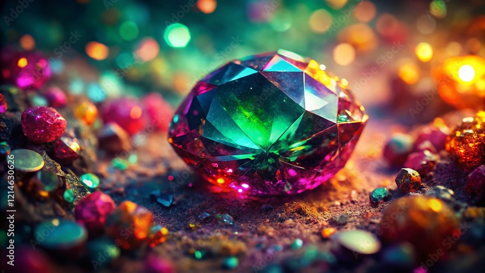 Alexandrite Gemstone Close-Up: Luxurious Emerald & Ruby Color-Changing Jewel Alexandrite Gemstone Close-Up: Luxurious Emerald & Ruby Color-Changing Jewel