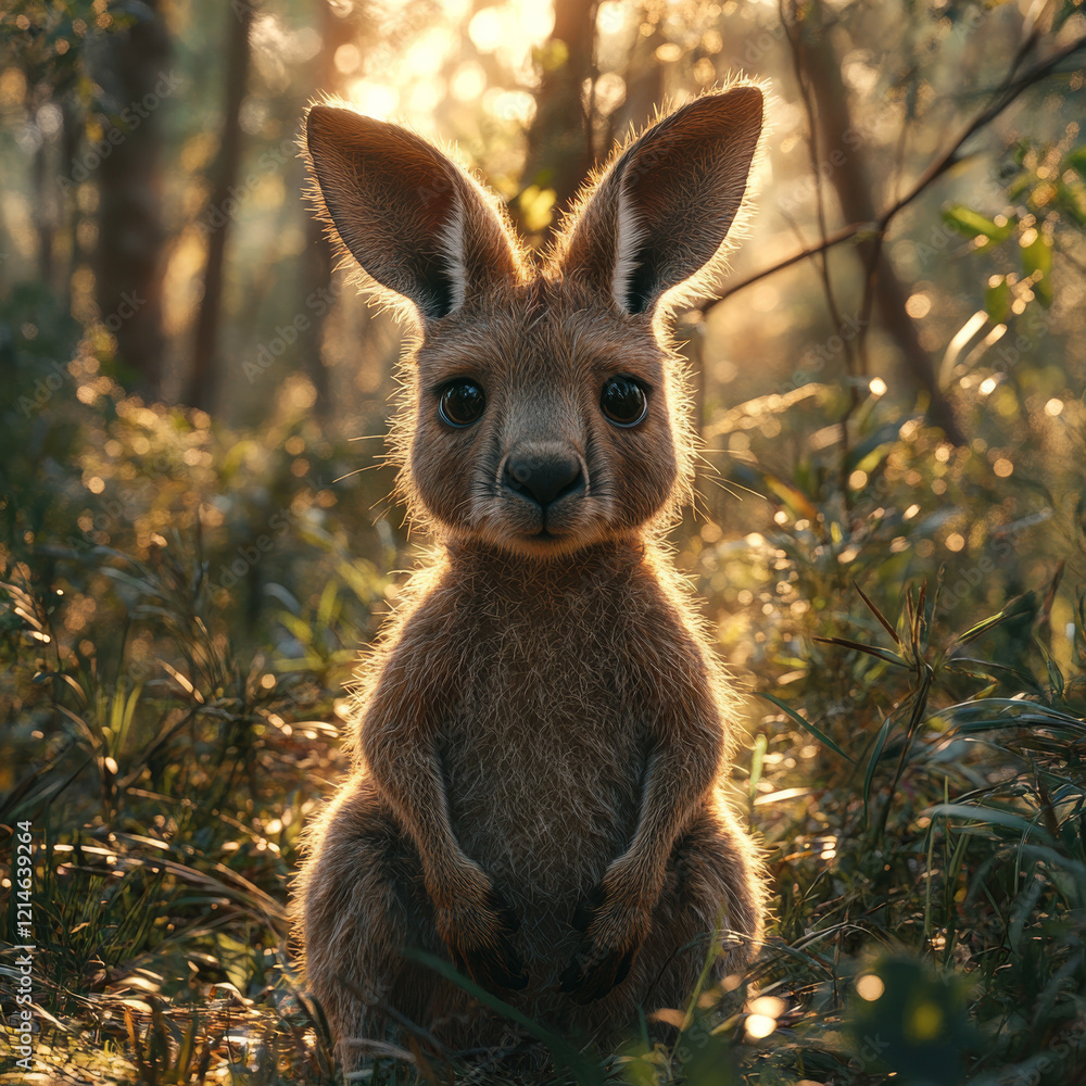 Fototapeta premium A close-up view of a kangaroo