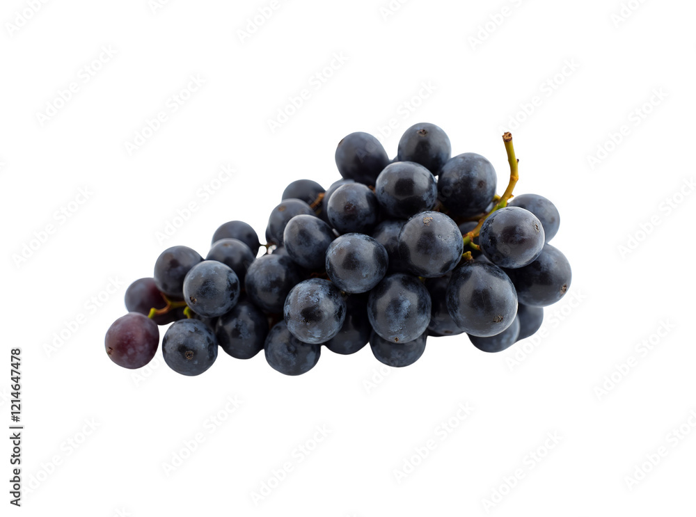 Dark Grapes Cluster: A cluster of dark, plump grapes, glistening with a sweet, juicy promise. Dark Grapes Cluster: A cluster of dark, plump grapes, glistening with a sweet, juicy promise.