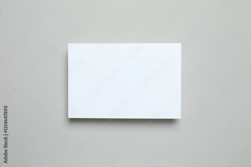 White paper card on gray background White paper card on gray background