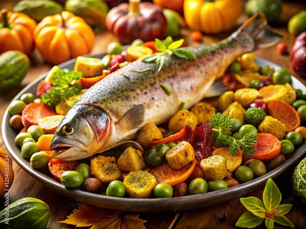 Autumn Harvest: Fresh Trout with Squash & Brussels Sprouts Autumn Harvest: Fresh Trout with Squash & Brussels Sprouts