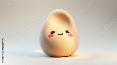 Wallpaper Mural Adorable clay sculpture digital illustration, illuminated by soft light with textured surface details, charming shapes, and diffused shadows enhancing its cuteness. Torontodigital.ca