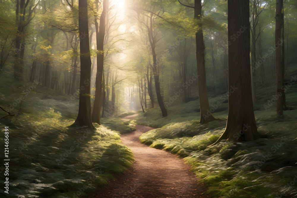 Fototapeta premium Dense Forest Path