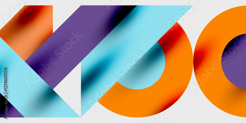 Vibrant abstract background circles with smooth gradients, creating a dynamic and modern design. Ideal for creative, tech, or contemporary-themed projects