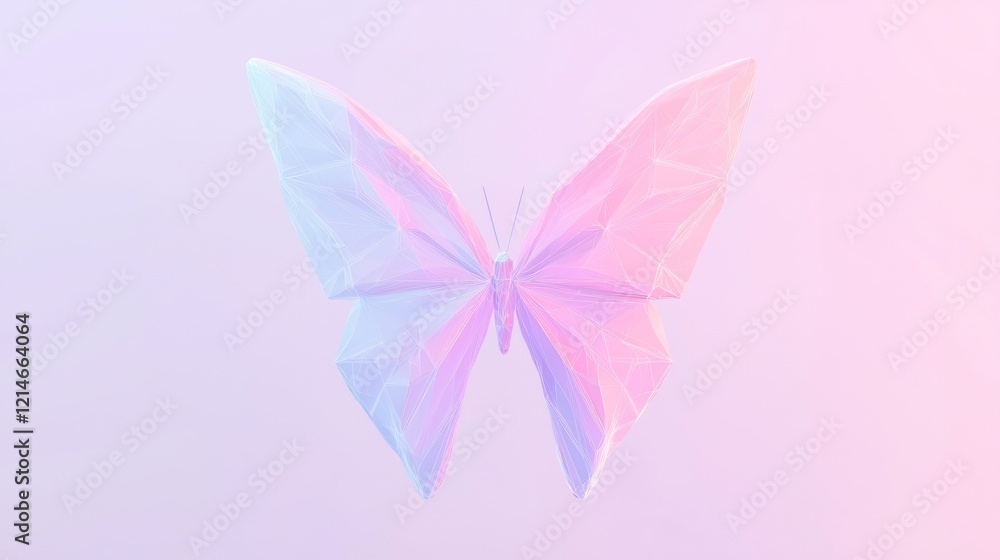 Ethereal Low-Poly Pastel Butterfly with Folded Polygon Wings - Ultra-Detailed Cinematic Artwork Ethereal Low-Poly Pastel Butterfly with Folded Polygon Wings - Ultra-Detailed Cinematic Artwork