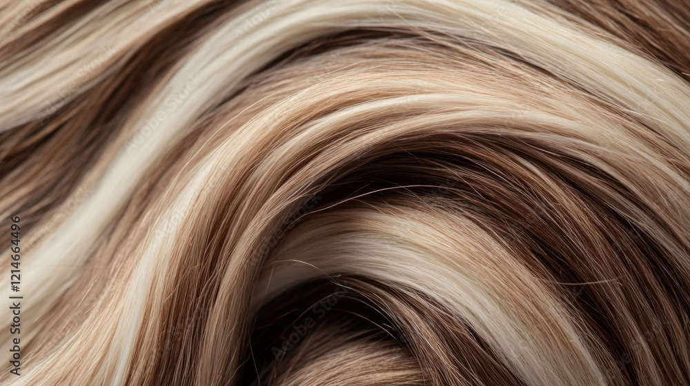 Naklejka premium Up-close shot of hair dyeing process
