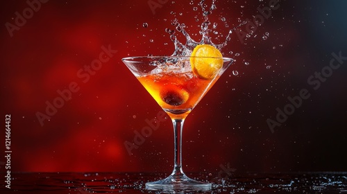 Wallpaper Mural Citrus Splash Cocktail in Martini Glass Torontodigital.ca