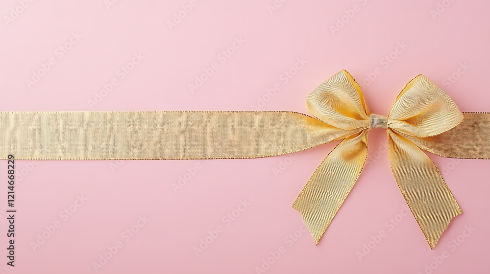 Fototapeta premium Valentine's heart background with love elements pink ribbon romantic concept for celebratory decor