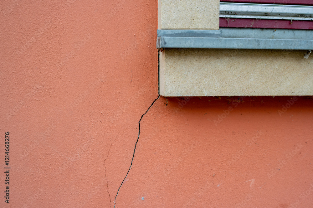 Crack in a wall construction defects