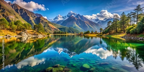 Stunning Candid Landscape: Timbung Lake, Taplejung, Nepal photo