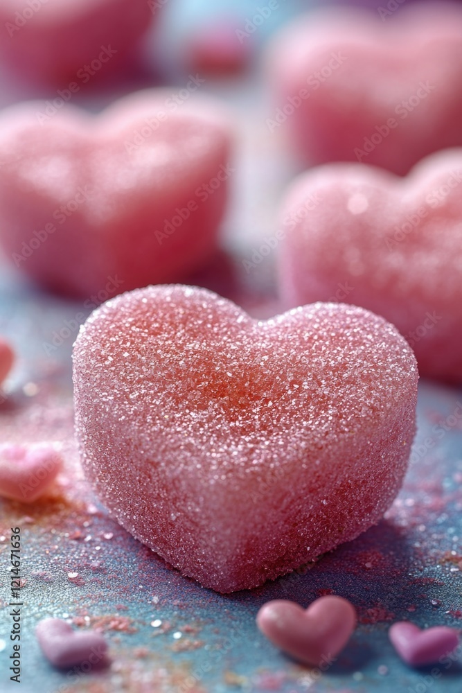 Obraz premium A close-up shot of a heart-shaped candy placed on a table
