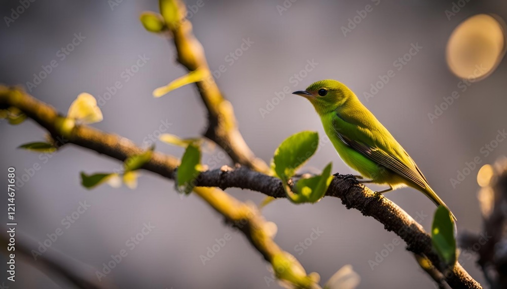 A small sparrow perched on a slender branch A small sparrow perched on a slender branch