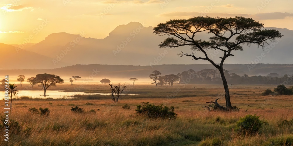 Fototapeta premium Fading Light Background with Adjustable Shadows and Reflections, gentle glow, soft focus, shadows, serene ambiance, hazy atmosphere