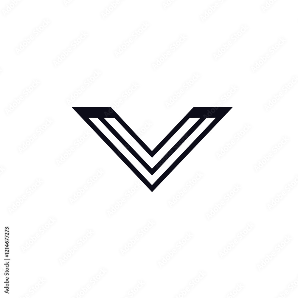 Letter V logo icon flat vector design Letter V logo icon flat vector design