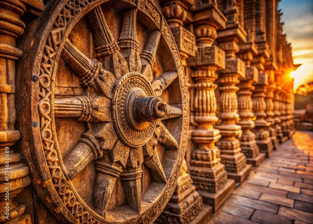 custom made wallpaper toronto digitalSun Temple Konark Chariot Wheel Close-up Candid Photography