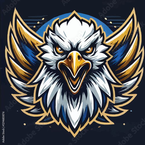 head eagle angry mascot for sports and esports logo vector illustration