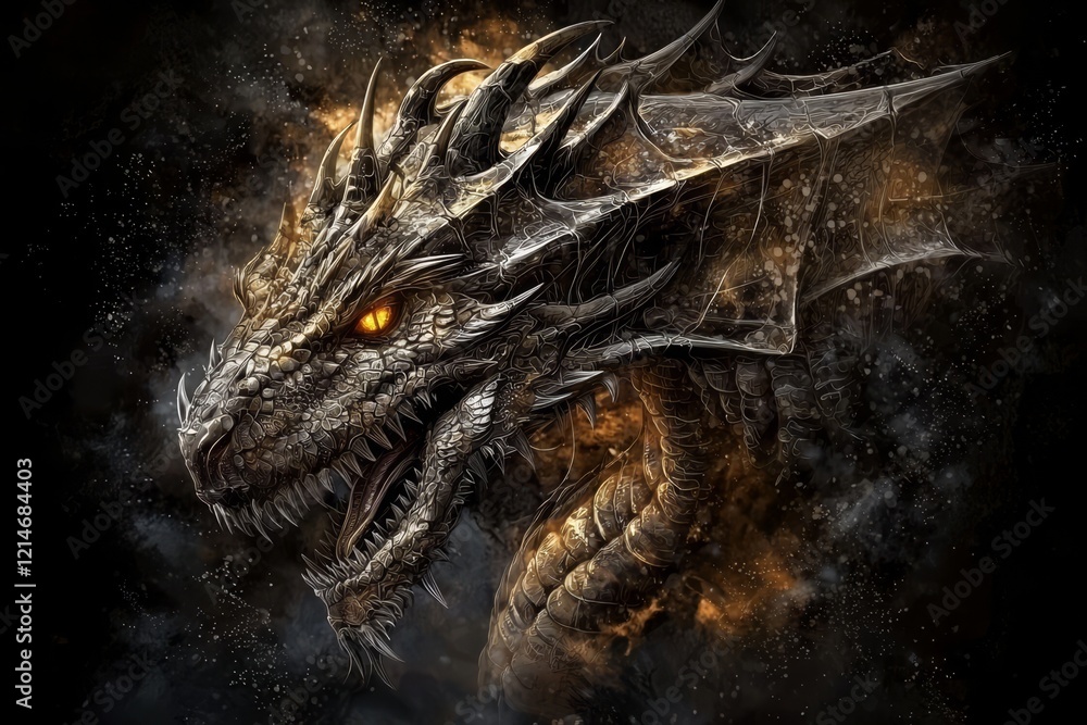 Enchanting Mystic Dragon Illustration Enchanting Mystic Dragon Illustration