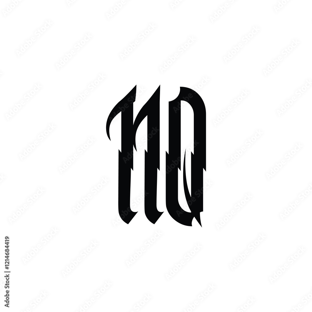 NQ monogram logo design letter text name symbol monochrome logotype alphabet character simple logo NQ monogram logo design letter text name symbol monochrome logotype alphabet character simple logo